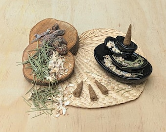 Pine Backflow Cones - All Natural, Traditional, Artisan-Rolled, Organic Pinon Resin Incense