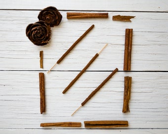 3 Cinnamon Incense Stick - All-Natural Hand-Rolled, Bohemian, Hippie, Organic, Vegan & Herbal - Eco-Friendly Packaging