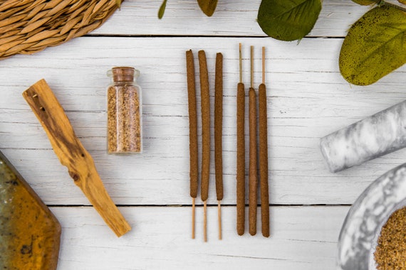 Palo Santo Incense All Natural Hand Rolled Incense Sticks Bag of 6 or 12  Holy Wood Raw Organic Meditative Woodsy Earthy Incense 