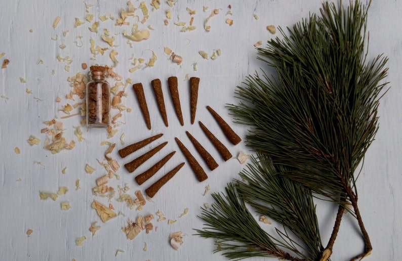 Pine Incense Cones All Natural Vegan Herbal Organic Pinon Etsy