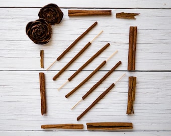 Cinnamon Hand Rolled Incense Sticks – Natural Herbal Vegan Boho Gift