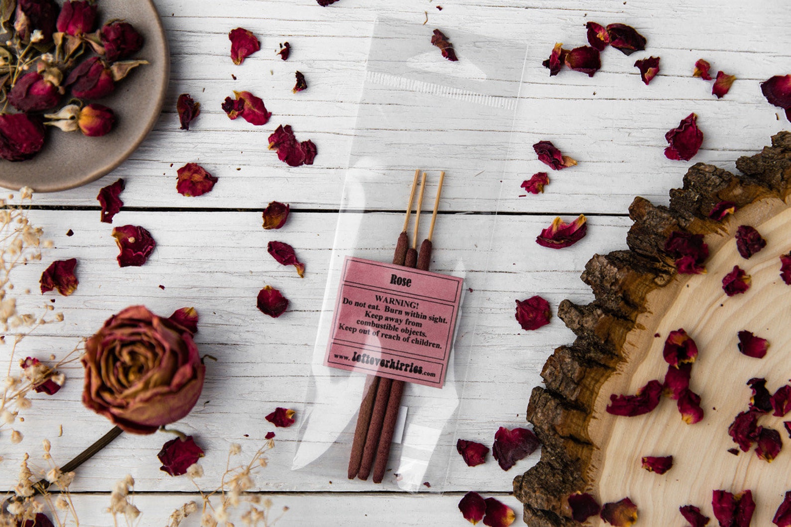 Rose Incense Sticks Handrolled Organic Herbal Incense All Etsy Canada