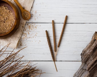 3 Sandalwood Incense Sticks - All-Natural, Artisan, Hand-Rolled Incense Sticks
