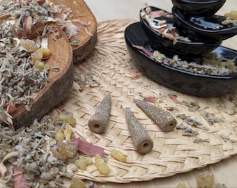 Temple Blend Backflow Cones - Cedar, Sage and Frankincense - All Natural Hand Rolled Incense