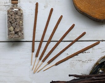 Vanilla Incense - made with real Vanilla Beans and NO synthetic scents - All Natural Hand Rolled Incense Sticks