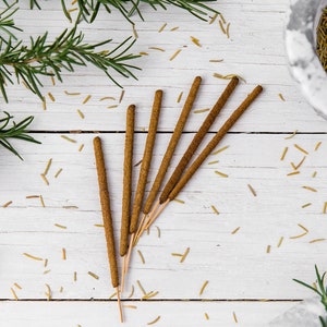 Rosemary Incense Sticks - Hand-Rolled Hippie Incense - All Natural Insence - Rosemary Smudge Smudging Stick - Yoga, Yogi, Boho