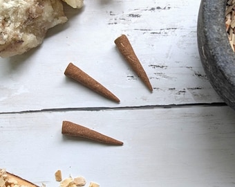 Lemongrass Incense Cones - Hand-Rolled from real ingredients, NO oils - Bag of 3, 6 or 12