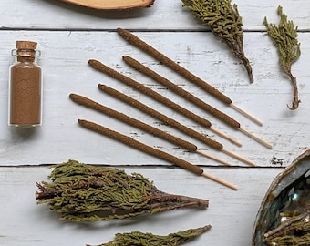 Juniper Incense Sticks - Hand-Rolled from real ingredients, NO oils - Bag of 3, 6 or 12