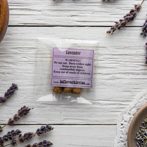 Lavendelwierook - volledig natuurlijke handgerolde wierookkegels - zakje van 3, 6 of 12 - Lavande Herbal Organic Vegan Insense Insence Inscent Encens afbeelding 6