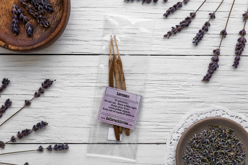 3 Lavender Incense Sticks All Natural Hand Rolled Incense Sticks image 2