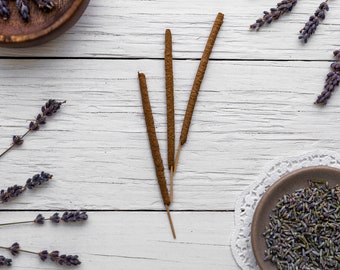 3 Lavender Incense Sticks - All Natural Hand Rolled Incense Sticks