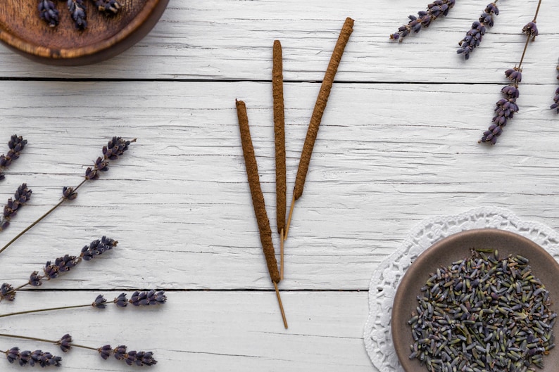 3 Lavender Incense Sticks All Natural Hand Rolled Incense Sticks image 1