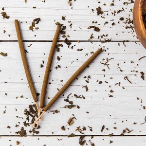 3 Patchouli Incense Sticks - All-Natural Hand-Rolled Incense Sticks - Traditional - Small-Batch - Herbal - Artisan-Made