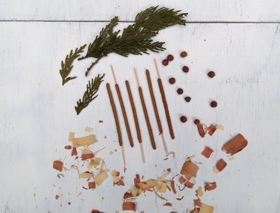 Cedar Incense Sticks- All Natural, Vegan, Herbal, Organic, Western Red Cedar Smudging Incense