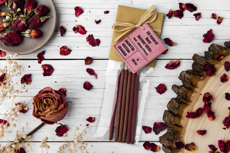 Rose Incense Sticks HandRolled Organic Herbal Incense All Etsy