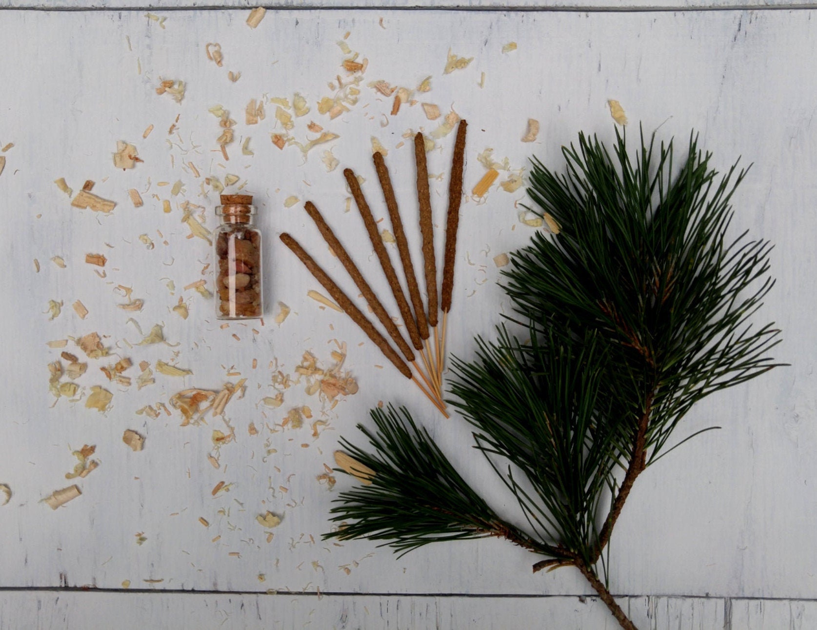 Pine Sticks Bundle Pine Tree Wood Sticks Wooden Twigs Natural Branches Wand  Wood or Home Decor Rustic Primitive Woodland Forest Themed 
