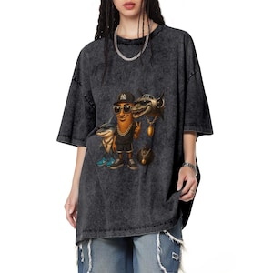 Tung Tung Tung Sahur Shirt, Shark & Airplane Graphic Tee, Streetwear Character Design, Bold Urban Style Gift, Trendy Street Culture Apparel