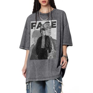 Park JiMin Gedruckt Rundhals-T-Shirt RM, Jin, Suga, J-Hope, Jimin, V, Jungkook, Vintage BTS Unisex Kurzarm-T-Shirt K-Pop Style Top 777 Lila