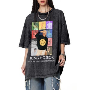 Jung Hoseok Crewneck Top T-Shirt, RM, Jin, Suga, J-Hope, Jimin, V, Jungkook, BT21 Crewneck T-Shirts, BTS Cute Mang, Unisex Kurzarm-T-Shirt
