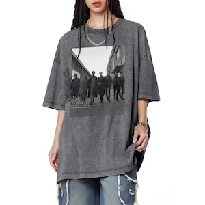 Bangtan Boys Bedrucktes T-Shirt mit Rundhalsausschnitt, RM, Jin, Suga, J-Hope, Jimin, V, Jungkook, BTS Unisex Kurzarm-T-Shirt K-Pop Style Top 777 PurpleLOVE