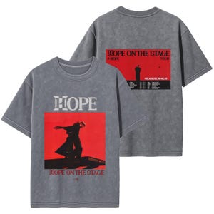 J-hope auf der Bühne T-Shirt mBTS J-Hope Fanmade Tour merch BTS J-Hope auf der Tour J-Hope Tour inspiriert T-Shirt Doppelseitig gepresste Kurzarm