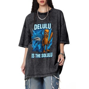 Tung Tung Tung Sahur Delulu Meme Design Shirt, Funny Shark & Bat Graphic Tee,Dank Memes Design, Quirky Internet Humor, Unique Gift Idea