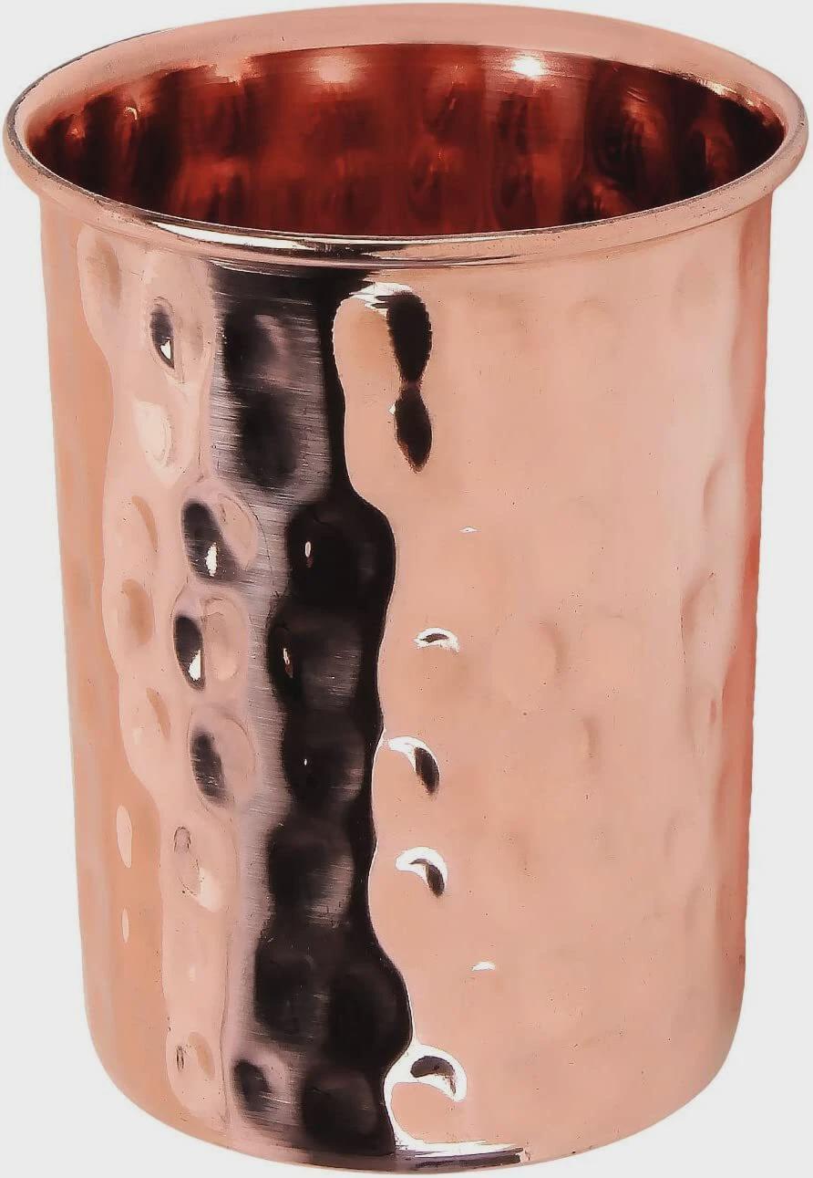 健康に良い手作りの銅製ガラス製ハンマーカップセット。オプションをお