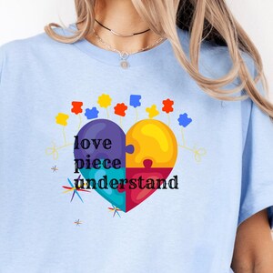 autism piece love understand tshirt, autism shirt, autism speaks shirt, autism support shirt, autism shirt, womens autism shirt