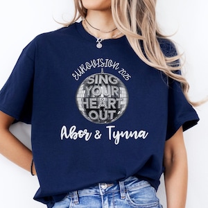 Personalized Eurovision T-shirts, eurovision merch, eurovision fan shirt, eurovision gifts, song contest, eurovision 2025 t-shirt design