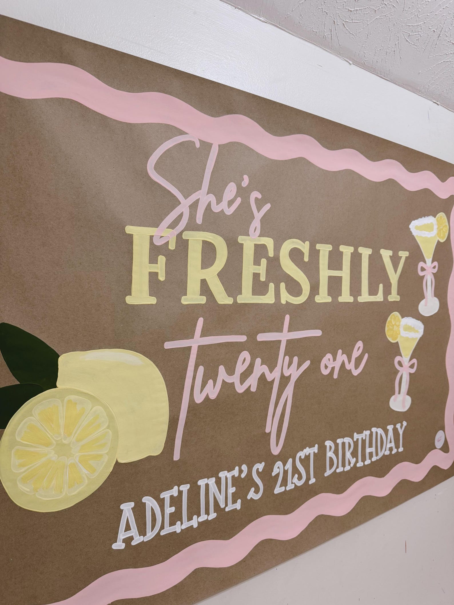 Twenty First Banner Freshly 21 Birthday Banner - Etsy
