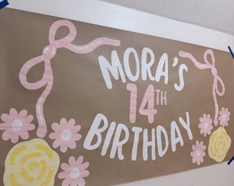 ガーリーな誕生日バナー