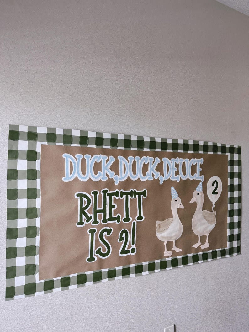 Duck, Duck, Deuce Birthday Banner - Etsy