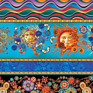 Saison der Sonne Streifen - Benartex - 1 Yard - Mehr verfügbar