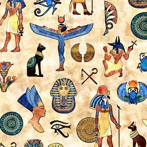 Pharaoh Egyptian Allover - QT Fabrics - Half Yard
