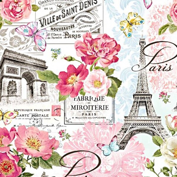 La Vie En Rose Paris - Michael Miller - 1 yarda - Más disponibles