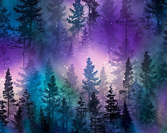 Aurora Purple Forest - Timeless Treasures - 1 Yard - More Available - By the Yard