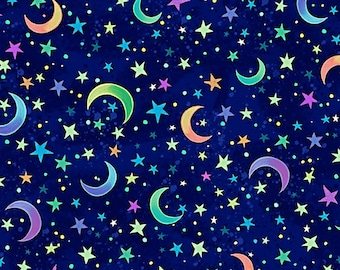 New - Hootie Patootie Moon and Star Toss -  P & B Textile - 1 Yard - More Available