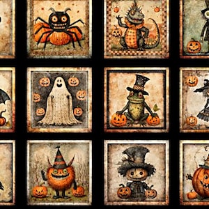Jeepers Creepers Patches - Morris Creative Group - QT Fabrics - 1 Yard Panel - More Available