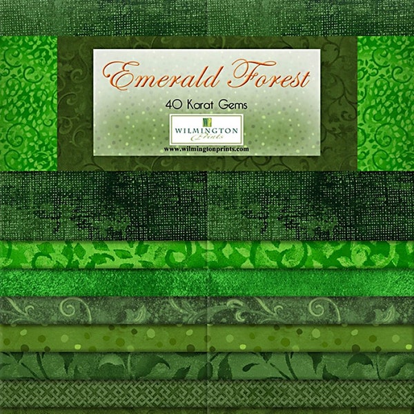 Emerald Forest 40 Karat Essential Gems - Wilmington Prints - Pre-Cut 40 Strips (2.5 x 44") - Jelly Rolls