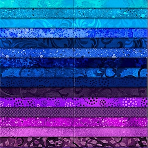 Royal Nights 40 Karat Essential Gems - Wilmington Prints - Pre-Cut 40 Strips (2.5 x 44") - Jelly Rolls