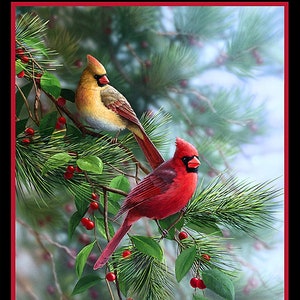 New - Birds & Berries - Elizabeth Studio - 1 Panel (24&quot;) - More Available