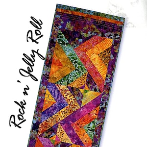 Rock n&#39; Jelly Roll Table Runner Pattern - Nicole Kaya - The Tiger Lily Company