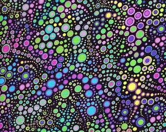 Effervescence Mardi Gras Circles and Dots - Robert Kaufman - Fat Quarter