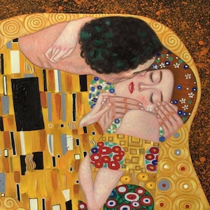 The Kiss - Gustav Klimt - Robert Kaufman - 1 Panel (24 &quot;) - More Available