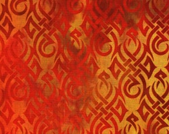 Celtic Red Dragon Flames - In the Beginning - Jason Yenter - 1 Yard - More Available - By the Yard