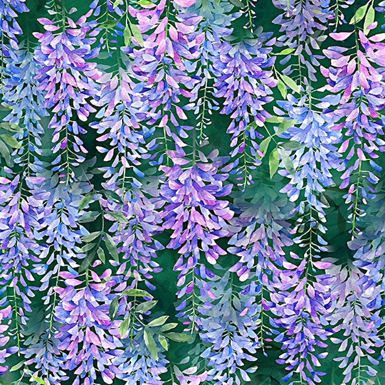 By the Yard New More Available When in Wisteria Digital 1 Yard Hoffman Fabrics