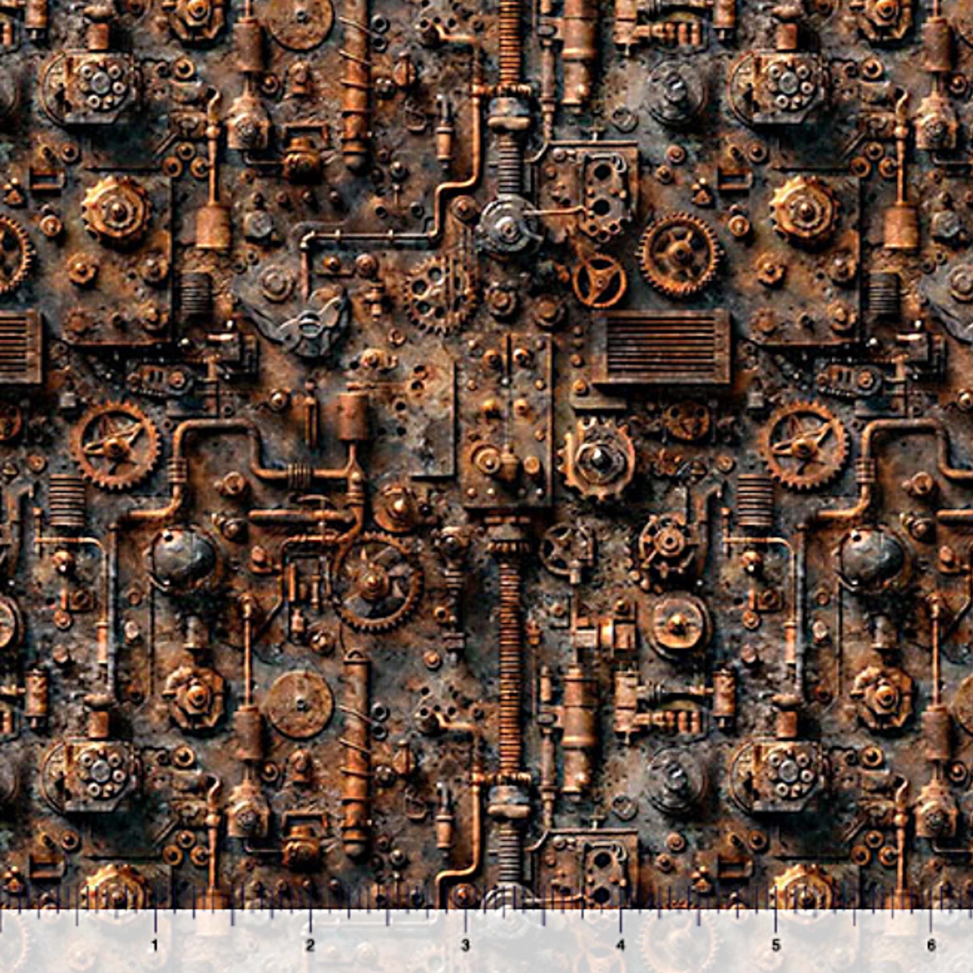 New - Steam and Steel Train Mechanical - Dan Morris - QT Fabrics ...