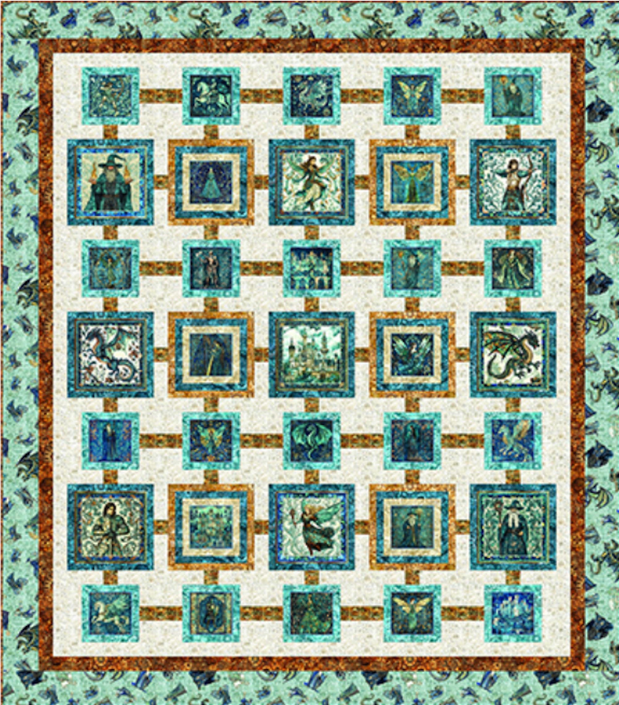 New - Folklore - Large Medieval Patches - QT Fabrics - 1 Yard Panel ...
