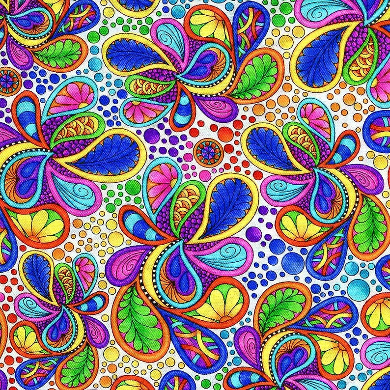 Carnivale Light Packed Paisley Debi Payne Quilting - Etsy
