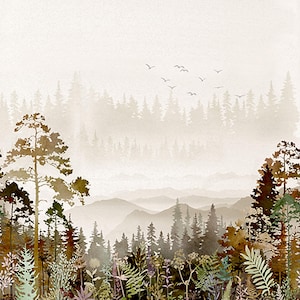 Autumn Tree Line Digital - Hoffman Fabrics - 1 Yard - More Available